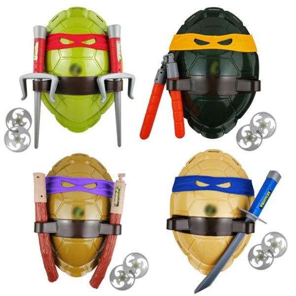 Turtles Mutant Ninja Turtle Leo Mikey Raph Don Action Anime Figure Cosplay Shell Props for Kids Decoration Fantasy Armor Toys